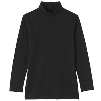 [MUJI 無印良品]男棉混溫調高領長袖衫XL黑色