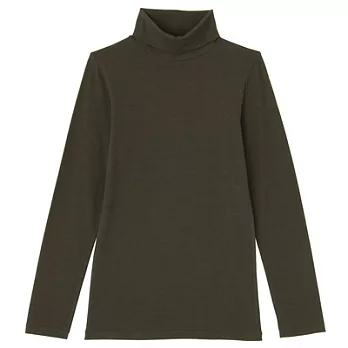[MUJI 無印良品]女棉混溫調高領長袖衫XL棕色