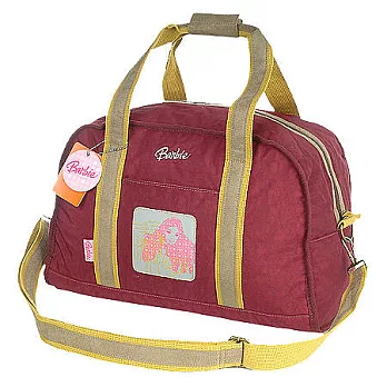 BARBIE 娃娃圖騰大型斜/側背手提旅行袋紫色