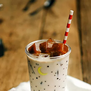 Dailylike歡樂假期派對紙吸管(10入)-15紅環圈圈