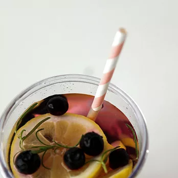 Dailylike歡樂假期派對紙吸管(10入)-18蜜桃粉