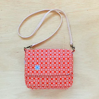 印花樂輕便側揹小包/紅