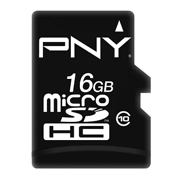 PNY microSDHC 16GB C10 記憶卡(附轉卡)
