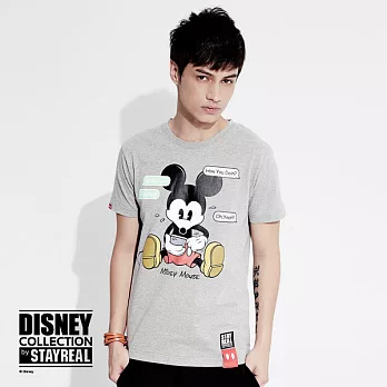 Disney Collection By STAYREAL 低頭米奇T - 黑標潮流版 / 灰色S灰色