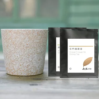 【七三茶堂】熱泡茶-手感釉茶碗茶包組合(櫻花色)