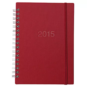 [MUJI 無印良品]布纖月週記事本/B6.紅.2015