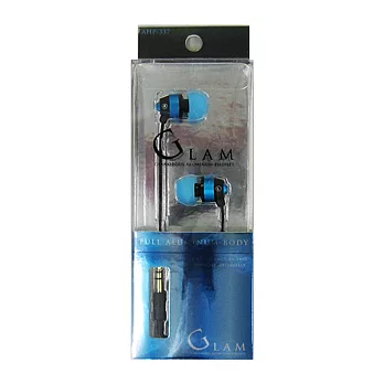 【GLAM】CANAL TYPE EARPHONES 耳塞式耳機 水藍色 　