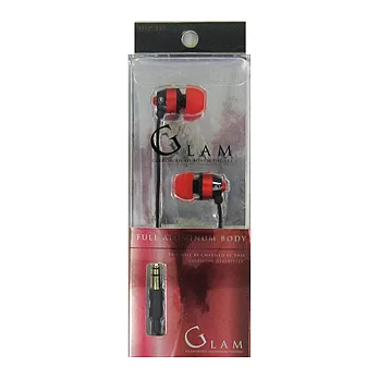 【GLAM】CANAL TYPE EARPHONES 耳塞式耳機 紅色 　 　
