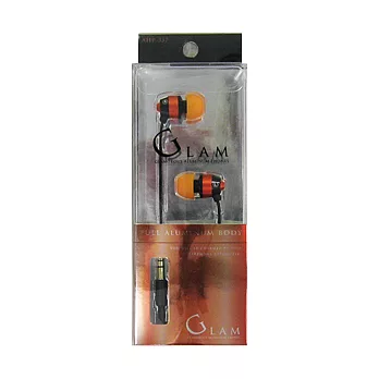 【GLAM】CANAL TYPE EARPHONES 耳塞式耳機 橘色 　 　