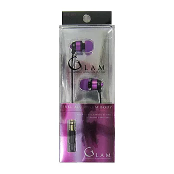【GLAM】CANAL TYPE EARPHONES 耳塞式耳機 紫色 　 　