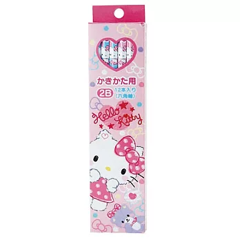 《Sanrio》HELLO KITTY 12入2B鉛筆組(蓬蓬玩偶)