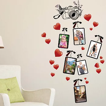 DIY創意相框壁貼--愛心相機