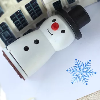 雪人造型雪花章C款單個‧輕靈之森印章