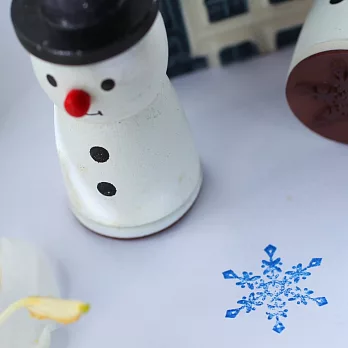 雪人造型雪花章D款單個‧輕靈之森印章