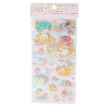 《Sanrio》雙星仙子金邊貼紙(附萊茵石大貼紙兩枚)