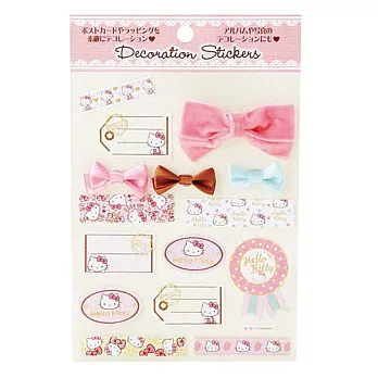 《Sanrio》HELLO KITTY立體緞帶裝飾貼紙
