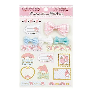 《Sanrio》美樂蒂立體緞帶裝飾貼紙