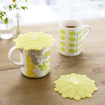 【Yamazaki】花語蝶杯蓋(黃)