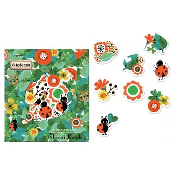 《Shinzi Katoh 加藤真治》散裝貼紙64枚(快樂瓢蟲)