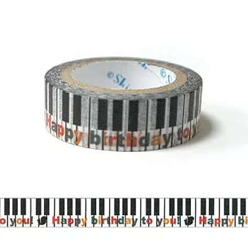 《Shinzi Katoh 加藤真治》紙膠帶15mm(生日禮頌)