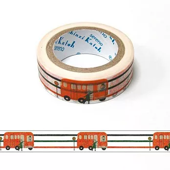 《Shinzi Katoh 加藤真治》紙膠帶15mm(巴士站)