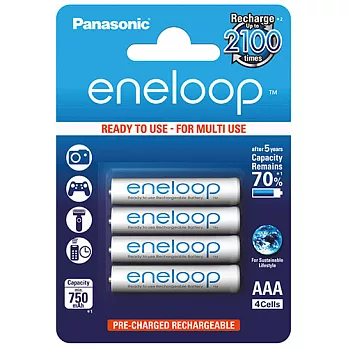 國際牌 Panasonic eneloop AAA低自放鎳氫充電電池 (16入) - 贈電池盒白色