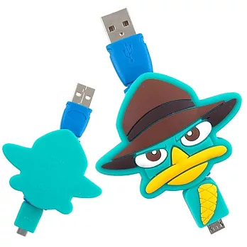 【Disney】Micro USB 造型伸縮傳輸線-柴郡貓/泰瑞泰瑞