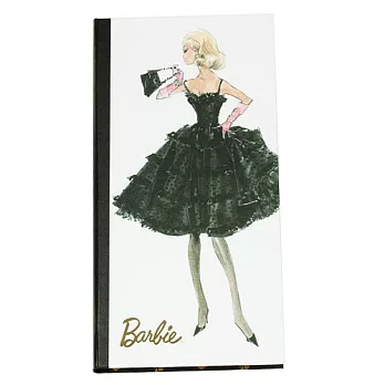 《sun-star》Barbie芭比精裝長型週間手帳(黑色小禮服)