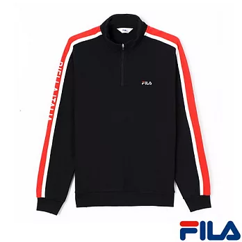 FILA男仕立領休閒上衣-1TEN-5406-BK-L時尚黑