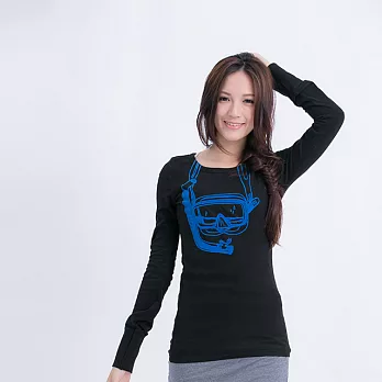 潛水鏡 蜜桃棉 長袖 女TM黑