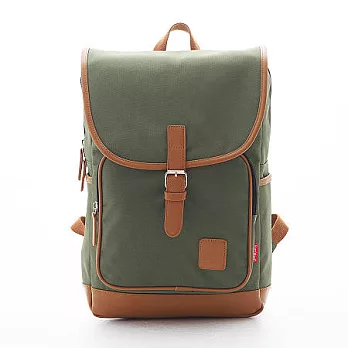 PORTMAN 學院風單釦後背包PM142132綠色