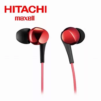 HITACH Maxell (MXH-C100)耳道式耳機(艷麗紅)