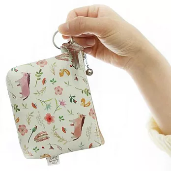 柳林風聲皮革零錢鑰匙包-繽紛黃