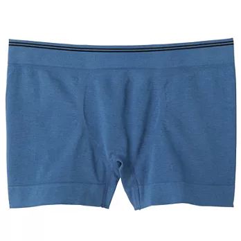 [MUJI 無印良品]男棉混無縫線低腰拳擊內褲M藍色