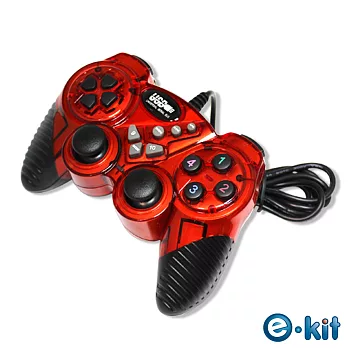 逸奇e-Kit 《 UPG-SZ706-R USB雙震動搖桿 電腦搖桿 遊戲搖桿》紅色