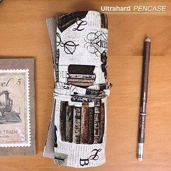 ultrahard 閱讀城市卷軸筆袋系列- 大不列顛博物館(棕)