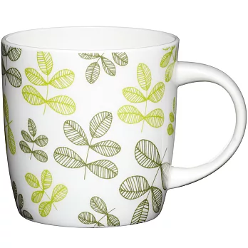《KitchenCraft》骨瓷馬克杯(綠葉)