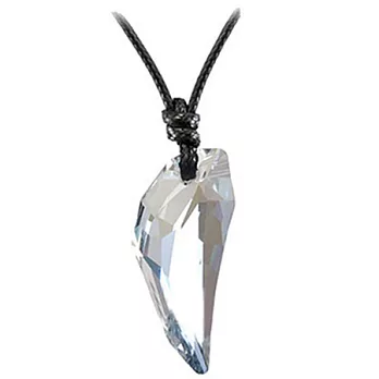 A+ accessories 王者至尊-霸氣登場狼牙造型水晶項鍊 (香檳銀)