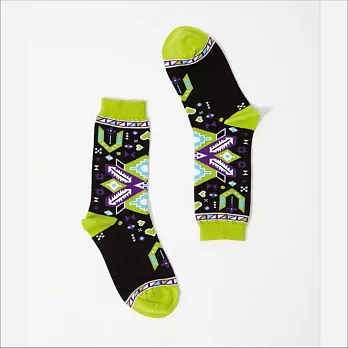 【Nori socks】可愛長統襪「長款」，土耳其 地毯款（男/女皆可穿）黑色