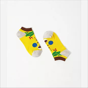 【Nori socks】可愛踝襪「船型款」，巴西 咖啡款（男/女皆可穿）黃色