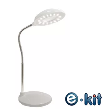 逸奇E-kit《 UL-3030-W USB 18顆LED放大鏡檯燈-白》