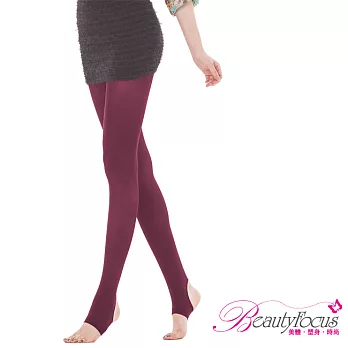 BeautyFocus台灣製彈性俏臀踩腳褲襪2369紫紅FREE