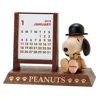 《Sanrio》SNOOPY 2015迷你木製佈告欄桌曆