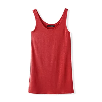 【CACO】內刷毛長版背心-女FREE深紅