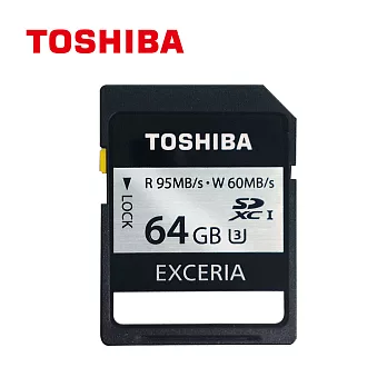 TOSHIBA東芝 64GB EXCERIA U3 SDXC UHS-1 速炫銀記憶卡