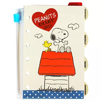 《Sanrio》SNOOPY 2015活頁年曆手冊內頁(屋頂)