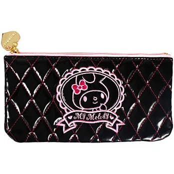 《Sanrio》美樂蒂菱格壓紋系列筆袋