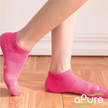 【aPure】除臭襪短筒科技運動襪-桃紅色M桃紅色