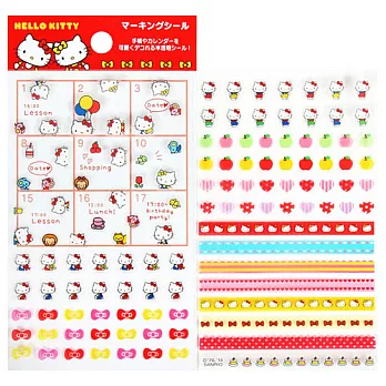 《Sanrio》HELLO KITTY 迷你透明標記貼紙(緞帶)