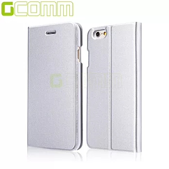 GCOMM iPhone6/6S 4.7＂ 金屬質感拉絲紋超纖皮套科技銀